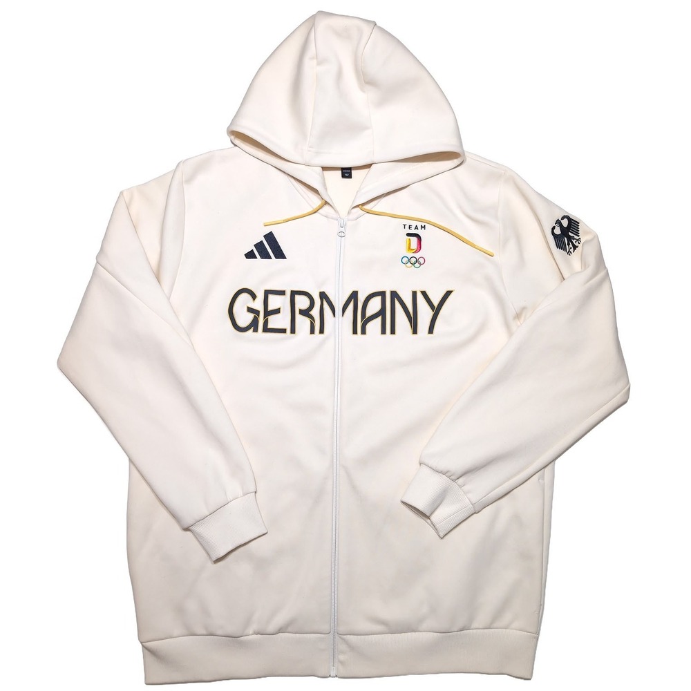 ADIDAS Germany Deutschland 2024 Olympics Full Zip Hoodie Jacket Soccer Team D XL